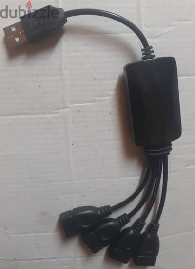 كابل usb مستورد + موزع usb ٤ مخارج