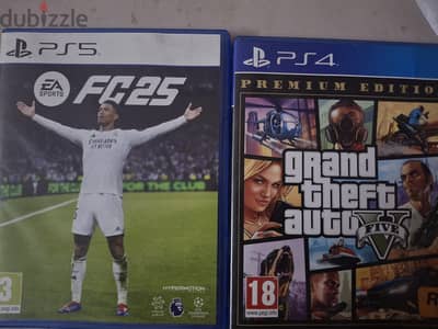 لعبة GTA مع لعبة FC25