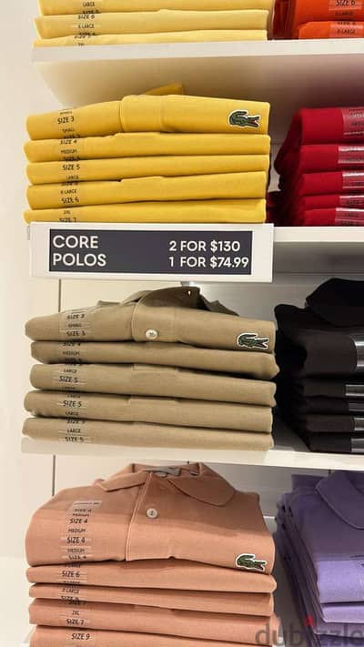New Lacoste polo shirt XL