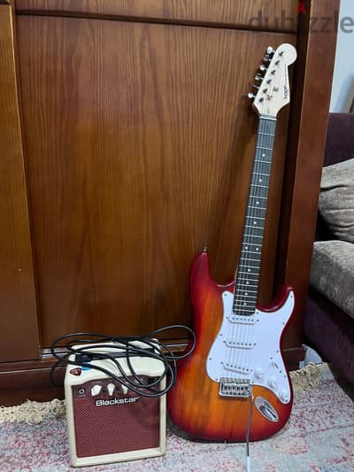Sqoe Stratocaster electric guitar
