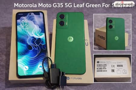  للبيع Motorola Moto G35 5G – لون Leaf Green