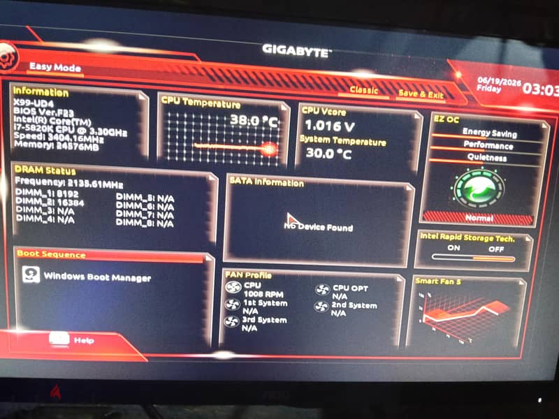 gigabyte x99 UD4 + i7 3