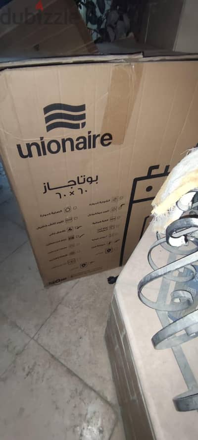 بوتاجاز يونيون إير cooker جديد بكرتونته ٤ شعلة ٦٠×٦٠