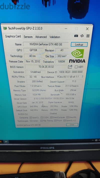 gtx 460 se