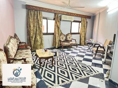 Furnished apartment for rent in Maadi, steps away from Al-Horriya Square, close to the metro, the corniche, and all transportation and services.