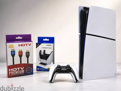 PS5 Digital Bundle 1 TB (FIFA and more games included) ضمان 10 شهور