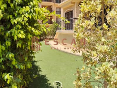 Ground floor apartment with private garden for rent, furnished, in Al Rehab, prime location Near services.