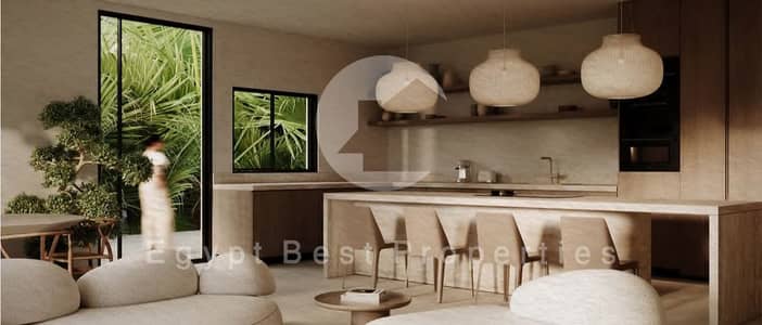 Own a 2-bedroom chalet in Ogami, the most desirable project on the North Coast. Enjoy installments over 8 years. Lagoon view, open view, two bedrooms.