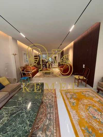 Ultra Super Lux Duplex for Sale in El Andalus 1, New Cairo. 290 sqm + 120 sqm garden with private entrance. 1 min from Mountain View.