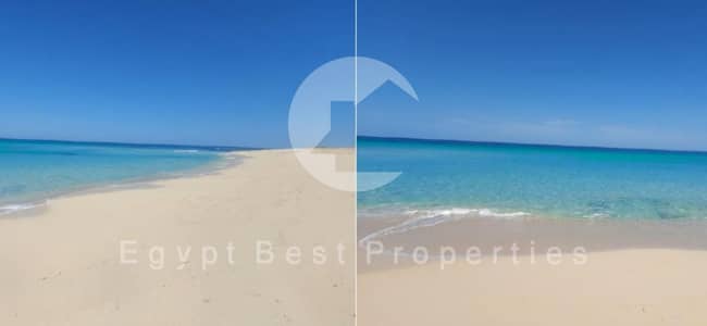 شاليه للبيع غرفتين نوم جاهز بالكامل للسكن مطل على البحر واللاجون ساحل كالي ٥٪ على ٨ سنوات