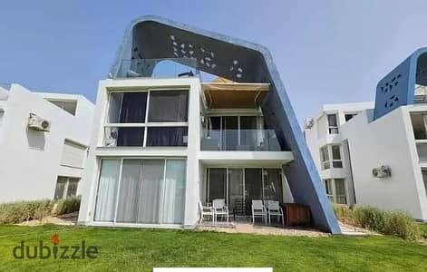 لسرعة البيع بالسعر القديم شاليه بكمبوند ( فوكا باي ) جاهز للمعاينة غرفتين متشطب بالتكييفات والمطبخ فيو عالبحر واللاجون بالساحل الشمالي رأس الحكمة