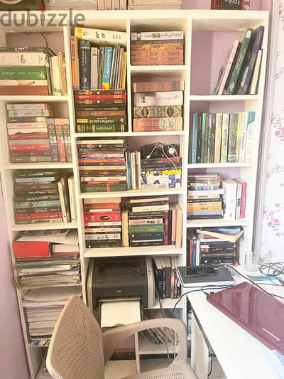  للبيع مكتبة أرفف كبيرة وعملية تتحمل حتى 2000 كتاب