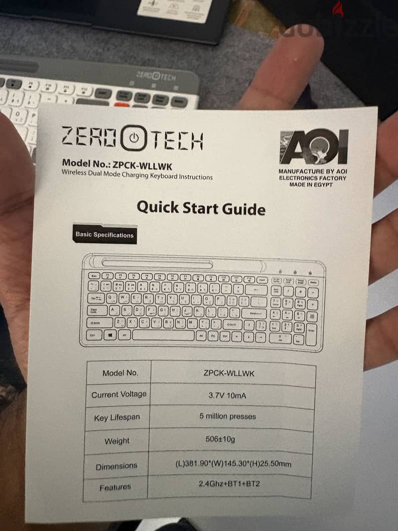 Wireless keyboard zero tech  (ZPCK-WLLWK) 1