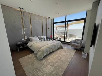 A fully finished apartment is available for sale at Waterway in the Fifth Settlement; it features hotel-style finishing