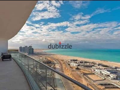 Apartment—ready to move—Prime location in the first row facing the sea at Mazarine, New Alamein; super finished