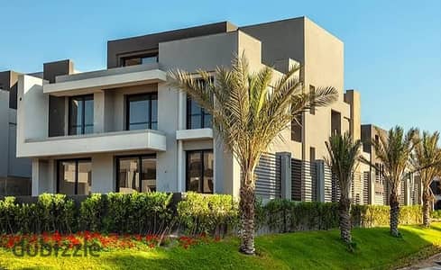 villa for sale in La Vista City, New Administrative Capital. It features high-end (super-lux) finishing, is ready to move town twin house stand alone villa for sale in La Vista City, New Administrative Capital. It features high-end (super-lux) finishing, is ready to move town twin house stand alone