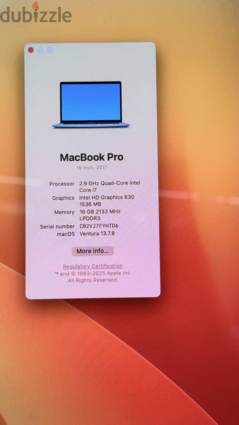 MacBook Pro very good condition 17