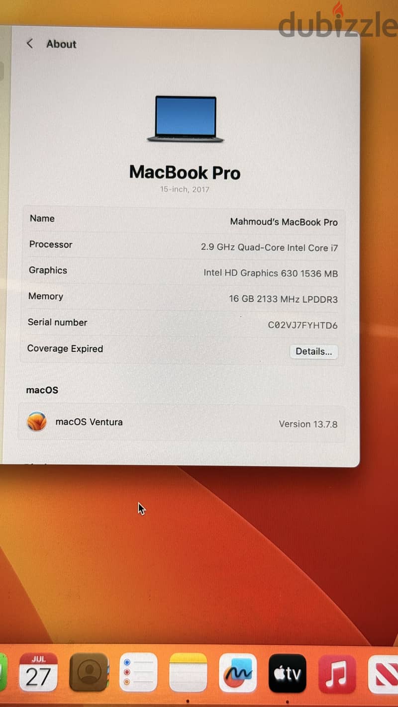 MacBook Pro very good condition 18