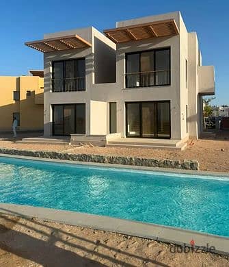 For sale: A villa at a surprising price, first row on the sea, fully finished, in Makadi Heights – Hurghada – Red Sea, ready for viewing immediately,