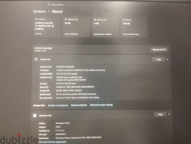 dell precision 7520 9