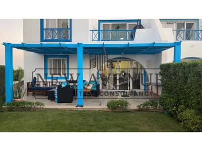 Chalet in Mountain View Ras El Hekma Prime location with direct sea and pool views, featuring a large private garden. Ready for immediate delivery