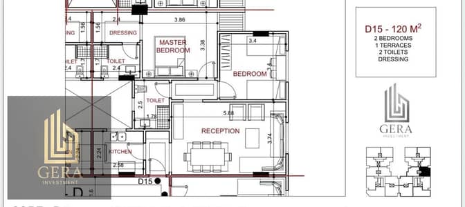 Receive your 120m² apartment in the best location in Maadi after 6 months, with installments over 2 years.