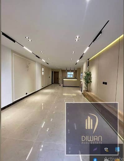 Ready-to-move, ultra-lux finished, fully north-facing apartment, landscape view, heart of New Cairo, minutes from Madinaty.
