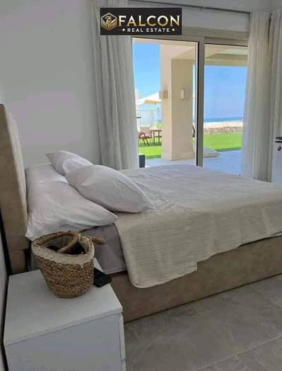 Chalet at the lowest price per meter, last unit on the beach, less than 200 sq m. Cash discount available. Ready for viewing in Aroma Village, Ain Sok