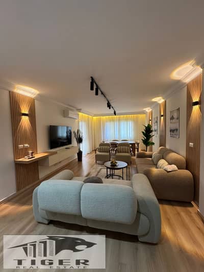 For sale, a beautiful apartment in Madinaty 140 meters B10, 3 rooms, 2 bathrooms, ground floor with a 50-meter garden, ultra-luxury, 9 million and 100 thousand, sale includes furniture and appliances