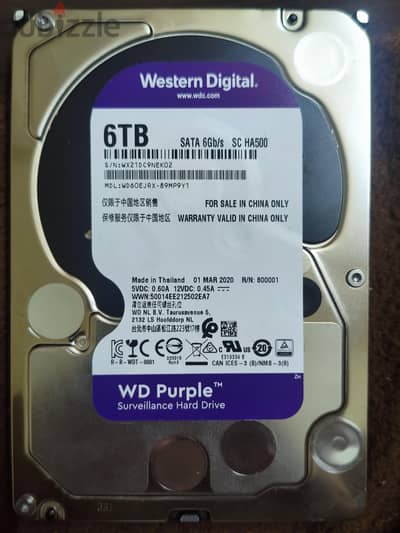 هارد ديسك ٦ تيرا ويستيرن ديجيتال 6 TB HDD western digital