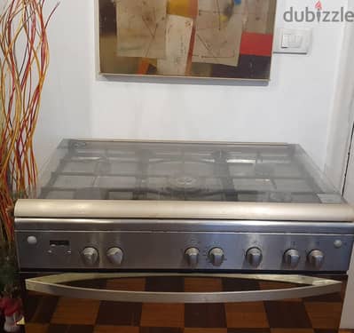 Automatic 90cm,  mirror door, 5-stove oven