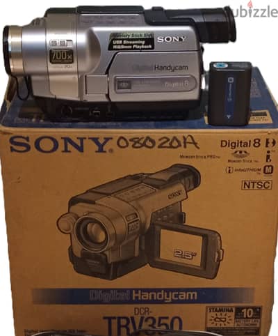 كاميرا Sony Handycam DCR-TRV350 بالعلبة الأصلية والشاحن