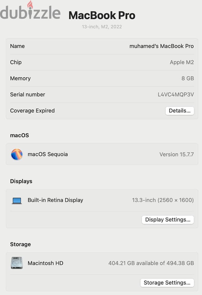 MacBook Pro M2 used Like New 6