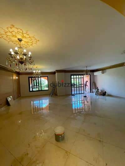 Opportunity for rent in Al-Rehab City, 204m apartment with wide garden view, special finishing with air conditioning, in a very distinctive location next to the mosque directly at a special price