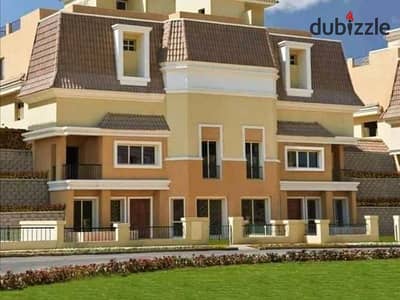 Villa for sale featuring a garden and a roof terrace, with a north facing view Located in Sarai Compound directly adjacent to Madinaty
