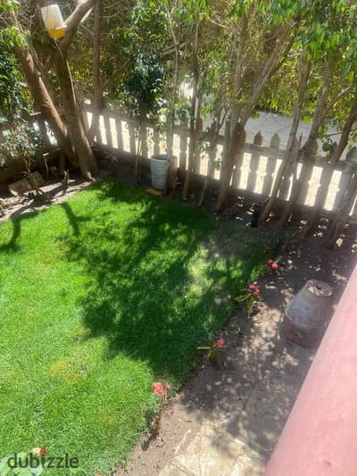 Furnished apartment on the ground floor with a garden for rent 90 meters in Al-Rehab City -- in Phase Four