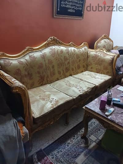 صالون أربع قطعة بالترابيزة والرخامة