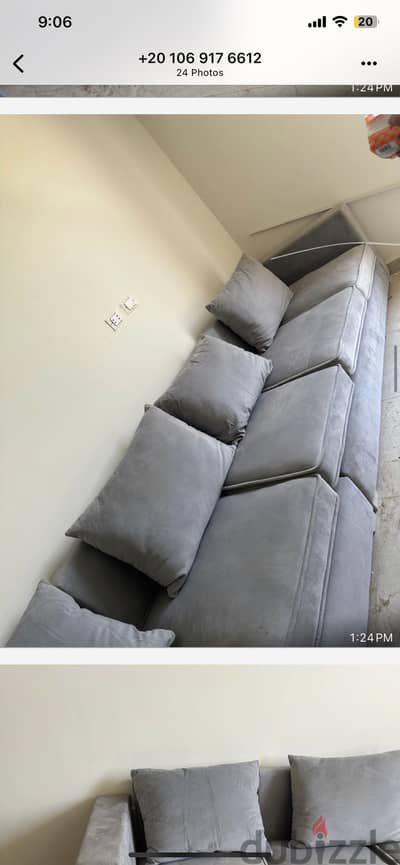 صوفا l shap ضخمه جديدة