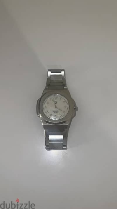 Nuun Montre Slim 38mm MOP Arabic Dial — Steel, Extra Strap, Box & Card