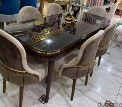 سفره مودرن خشب زان قماش هامر مقاس 170*80 سم