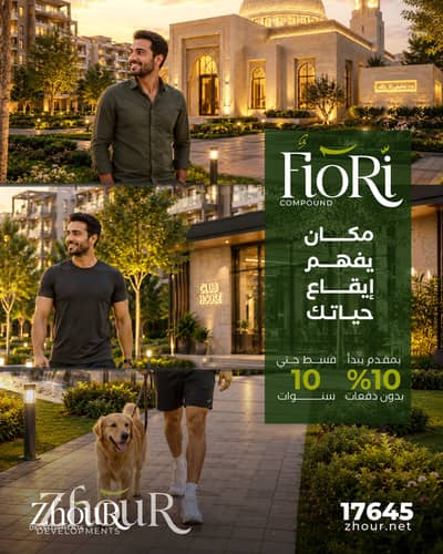 شقة للبيع في كمبوند فيوري فى أكتوبر الجديده بالقرب من المحور المركزى بجاردن خاصه