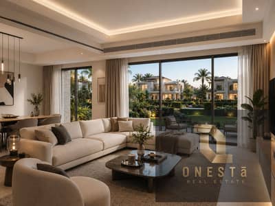 Corner townhouse, fully finished with air conditioning, in Telal East Compound, with a 40% discount and the possibility of installments over 10 years.