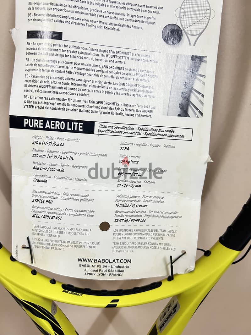 Babolat pure aero lite 5