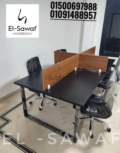 خلية عمل-ورك ستيشن-خشب mdfاسباني-اثاث مكتبي-work station-partiton