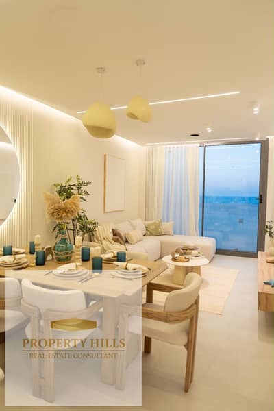 متشطب بالفرش والتكيفات Very special seaview chalet استلام فوري في ارقي قري مارينا واعلي كوميونتي