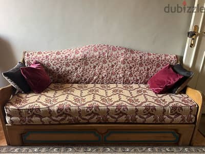 كنبة بتتفرد سرير ب ٢ غيار