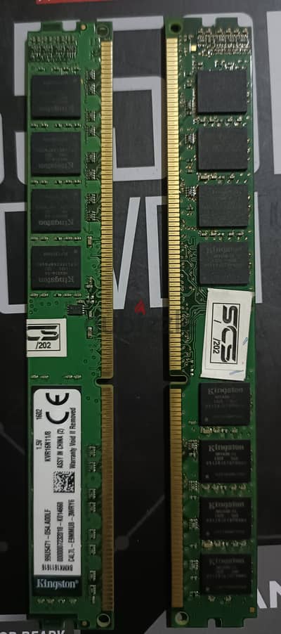 عدد اتنين رام DDR3 2 *8