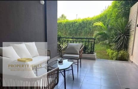 Ground Floor Apartment with Garden for Sale Ultra Super Lux Finishing Best Price Direct Landscape View Distinctive Layout 5th Settlement New Cairo
