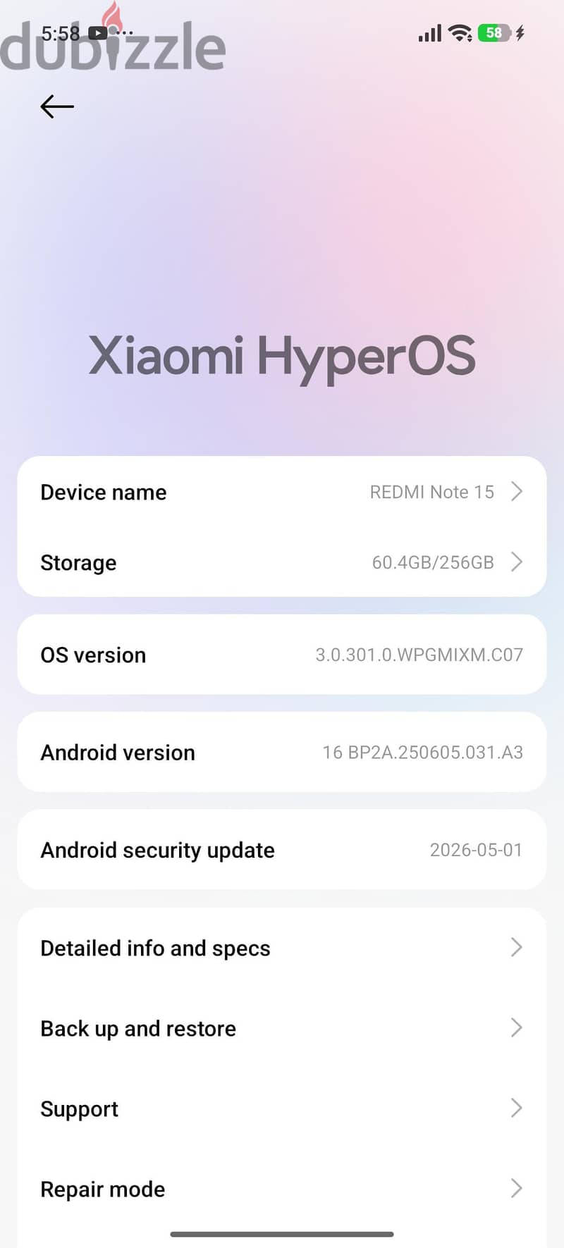 Xiaomi note 15 4g 1