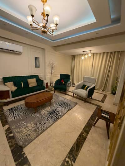 Furnished Apt with Garden for Rent Layla Compound on Mohamed Naguib Axis next to Waterway & Silver Star near 90th St New Cairo